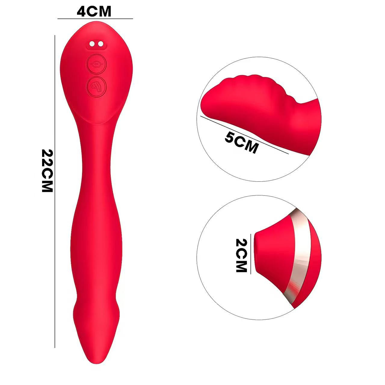 Rubra™ — Luxury Red Clitoral Suction Vibrator