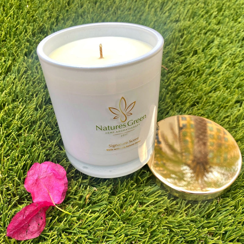 Nature's Green Hemp Candle