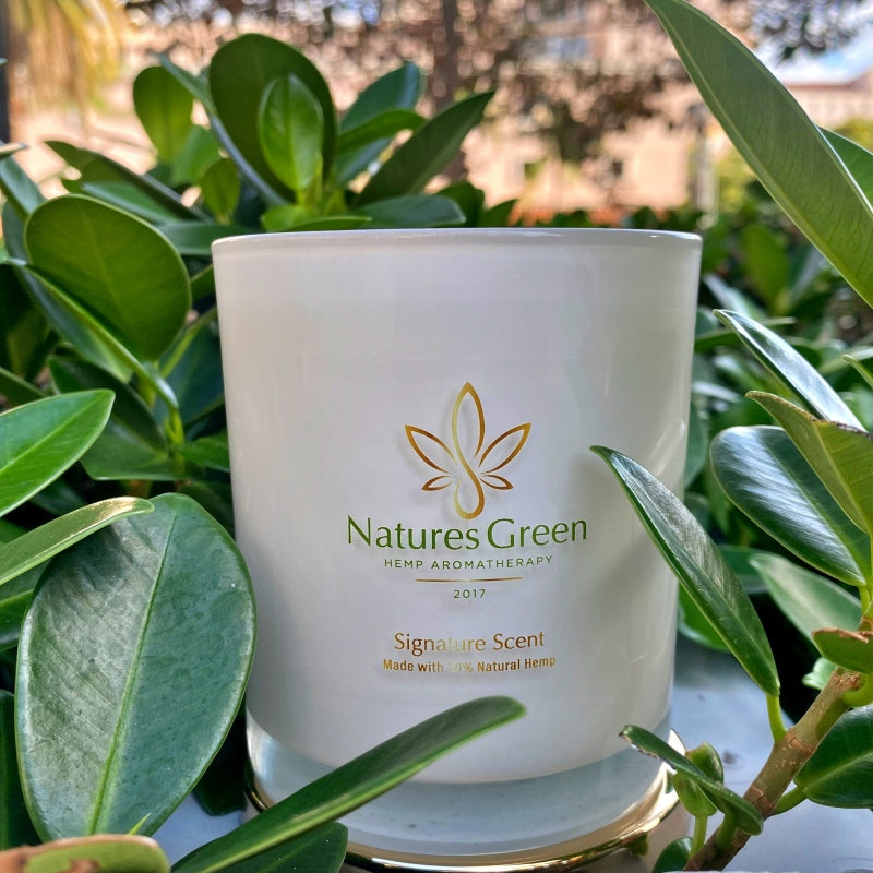 Nature's Green Hemp Candle