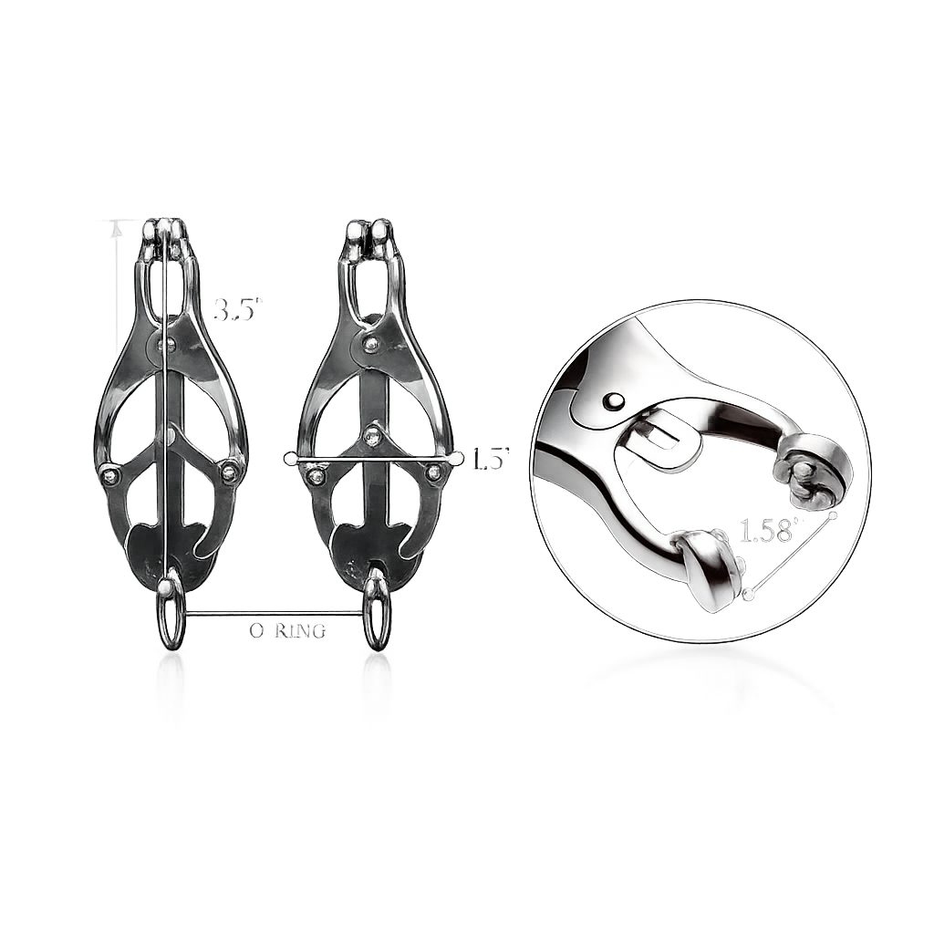 Japanese Clover Nipple Clamps – Adjustable Clover Clamps for BDSM & Sensory Play