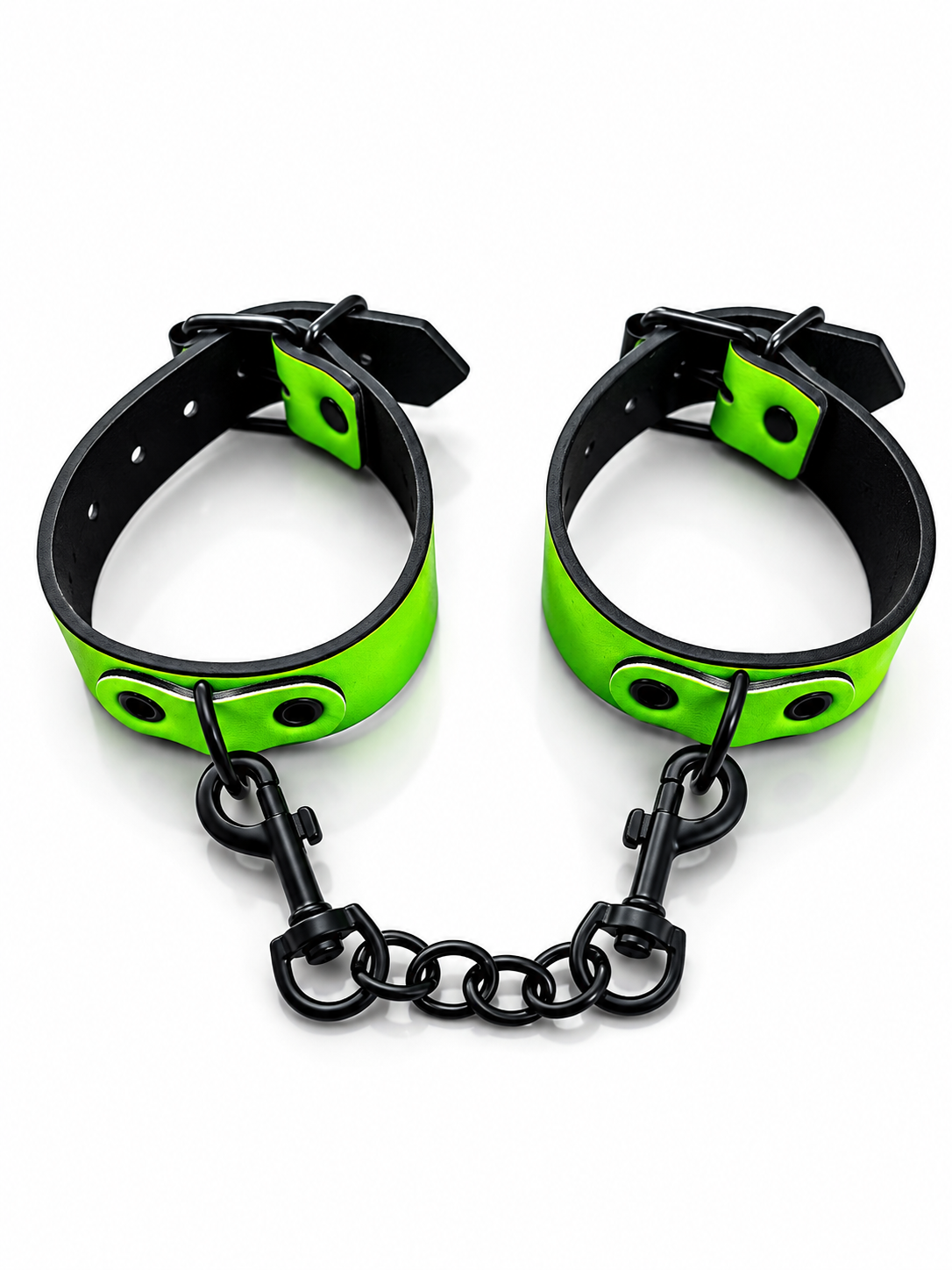 Neon Pulse Adjustable Sex Cuffs – Electric Green