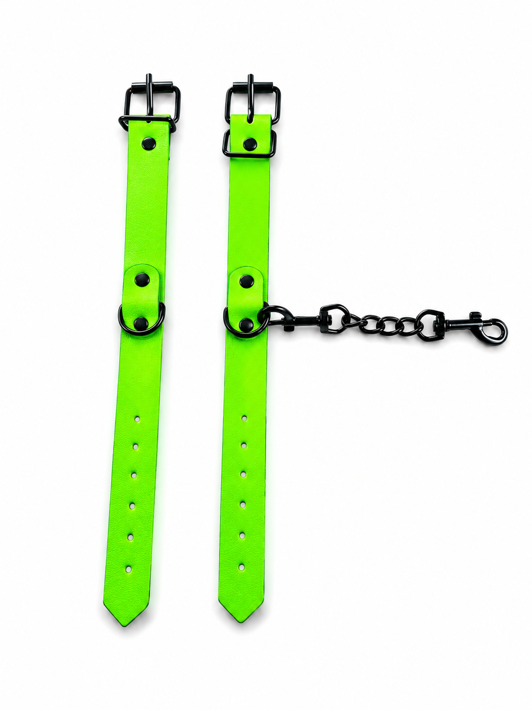 Neon Pulse Adjustable Sex Cuffs – Electric Green