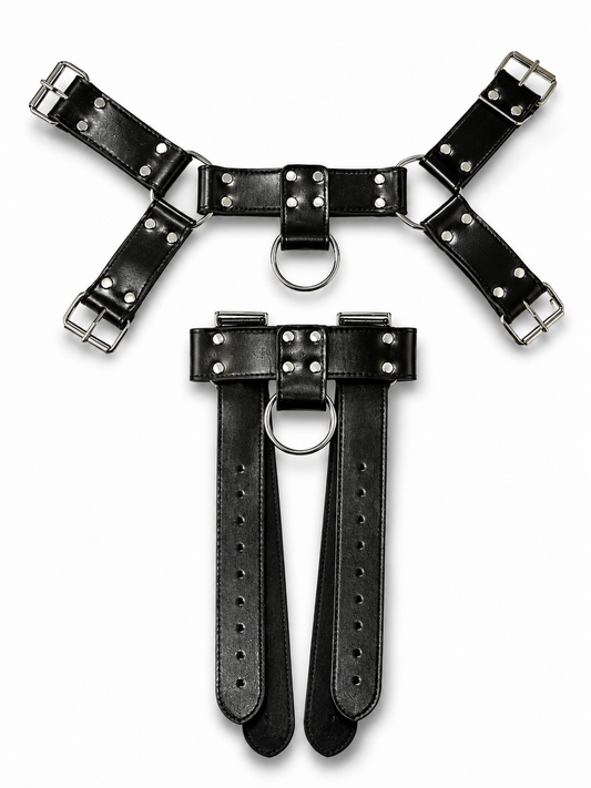 Luxury Bondage Chest Harness – Black Adjustable Strap Harness