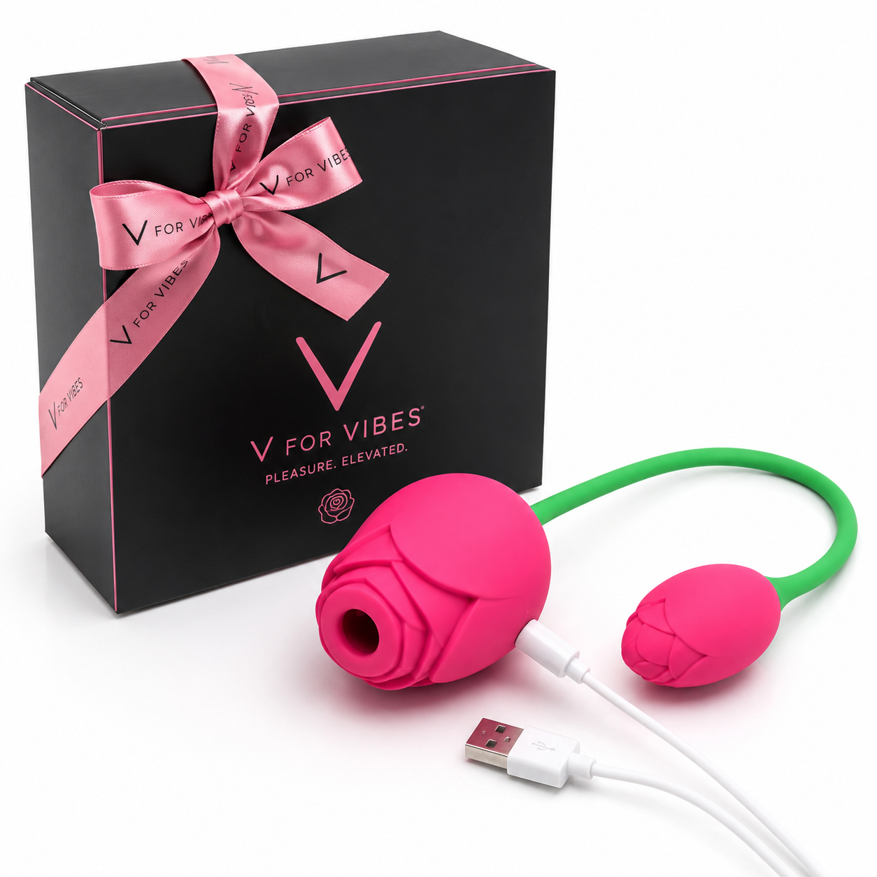 Lucina Tulip Vibrator – 15X Rechargeable Pressure Wave & Vibrating Tulip