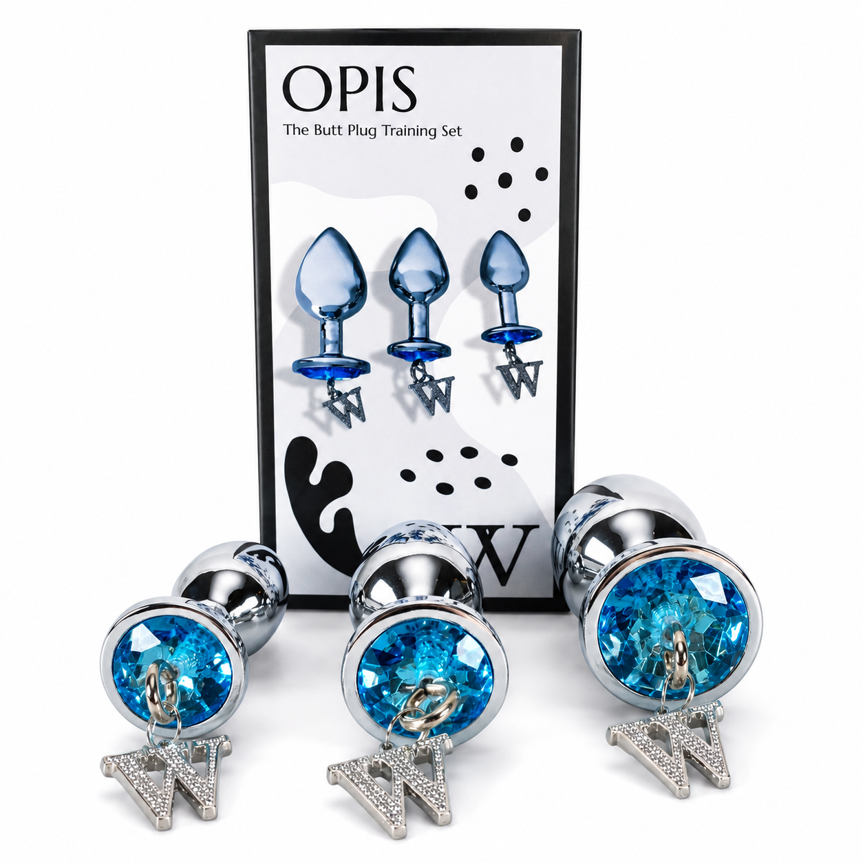 Opis - 3 piece luxury gem butt plug & anal training kit by V For Vibes.