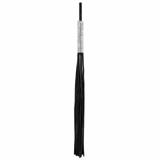 Tyche - Black Vegan Leather Sex Whip, Spanking Toy