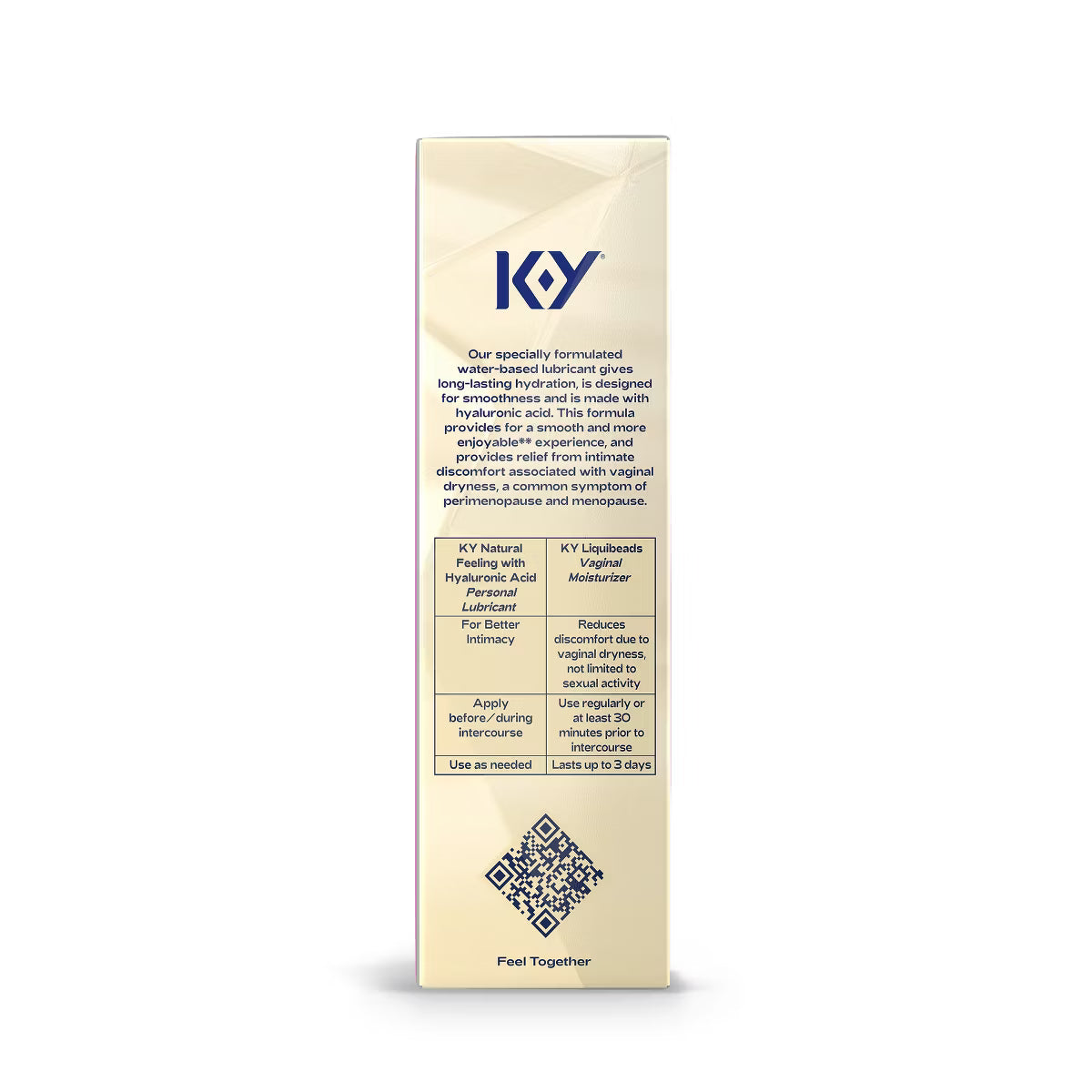 K-Y Natural Feeling Water-Based Lubricant with Hyaluronic Acid – 2.5 Fl Oz
