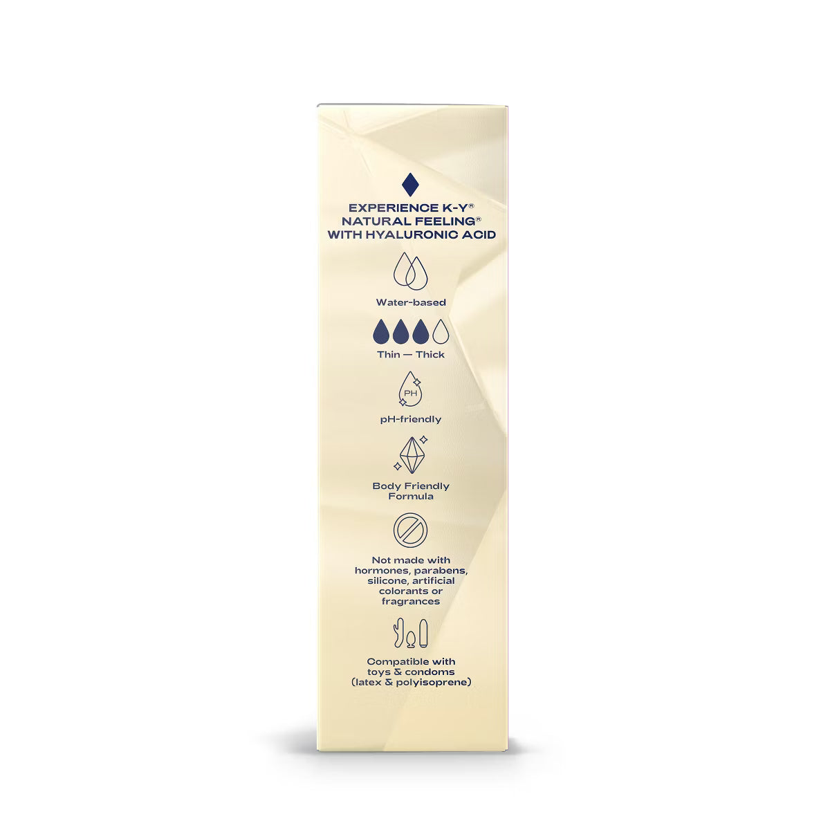 K-Y Natural Feeling Water-Based Lubricant with Hyaluronic Acid – 2.5 Fl Oz