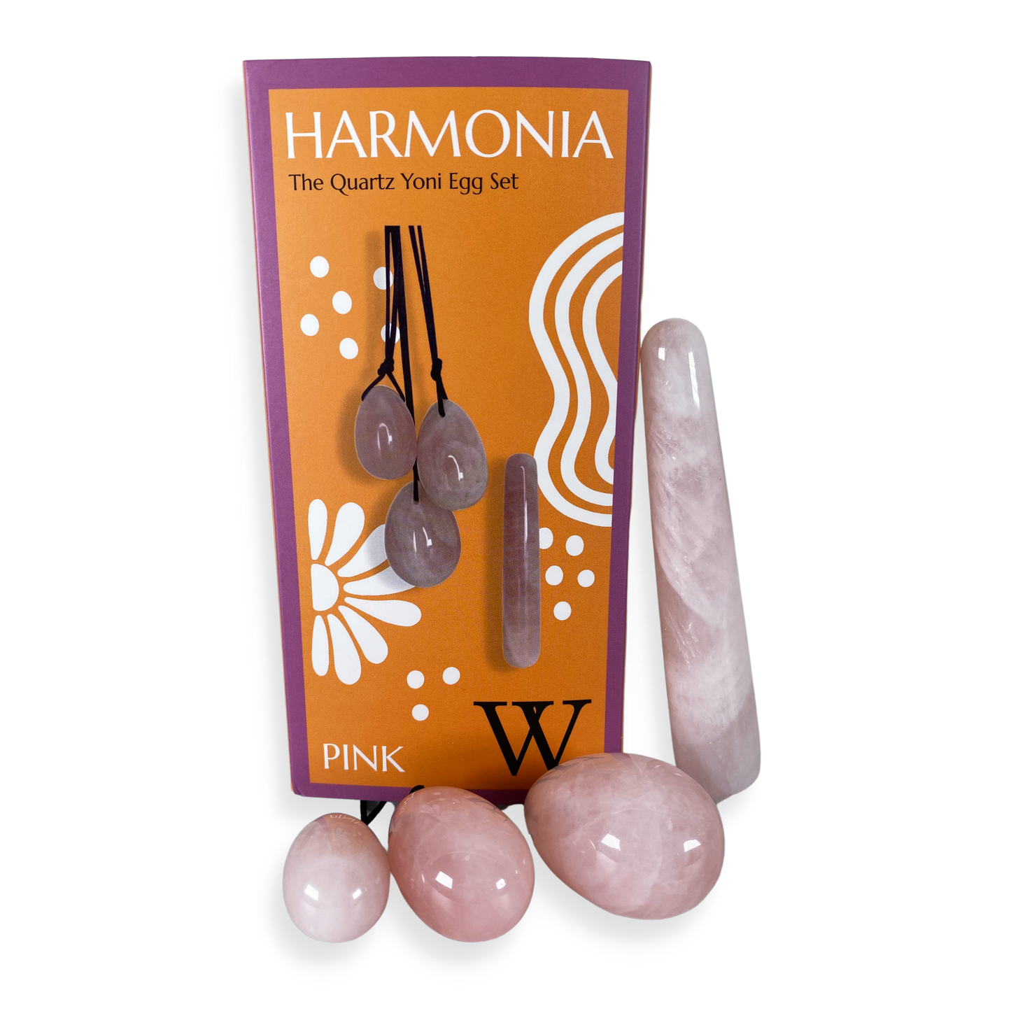 Enlightenment Rose Quartz Egg Set - HARMONIA.