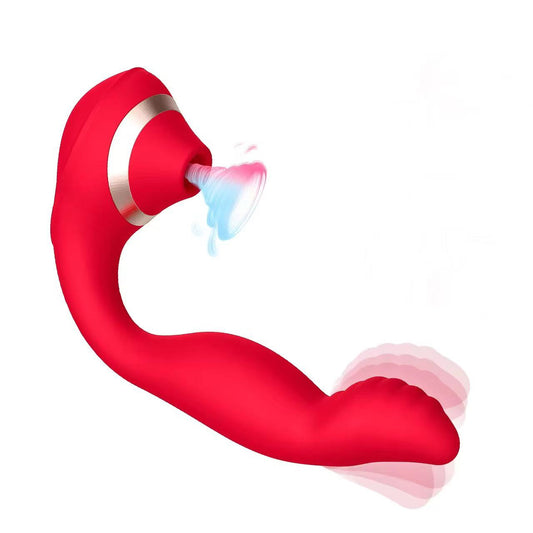 Rubra™ — Luxury Red Clitoral Suction Vibrator