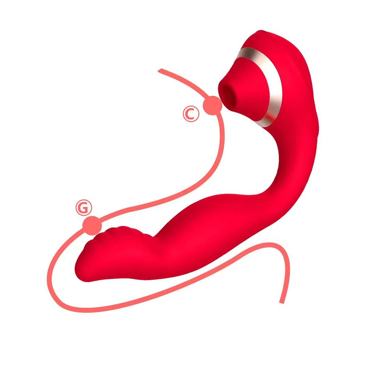 Rubra™ — Luxury Red Clitoral Suction Vibrator
