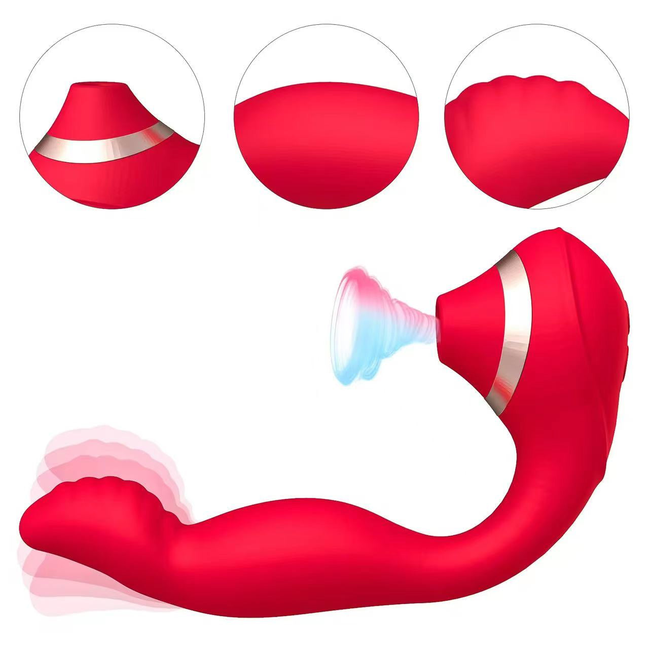 Rubra™ — Luxury Red Clitoral Suction Vibrator