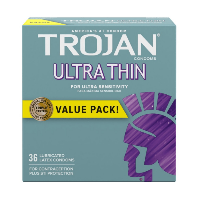 Trojan Ultra Thin Lubricated Condoms 36ct