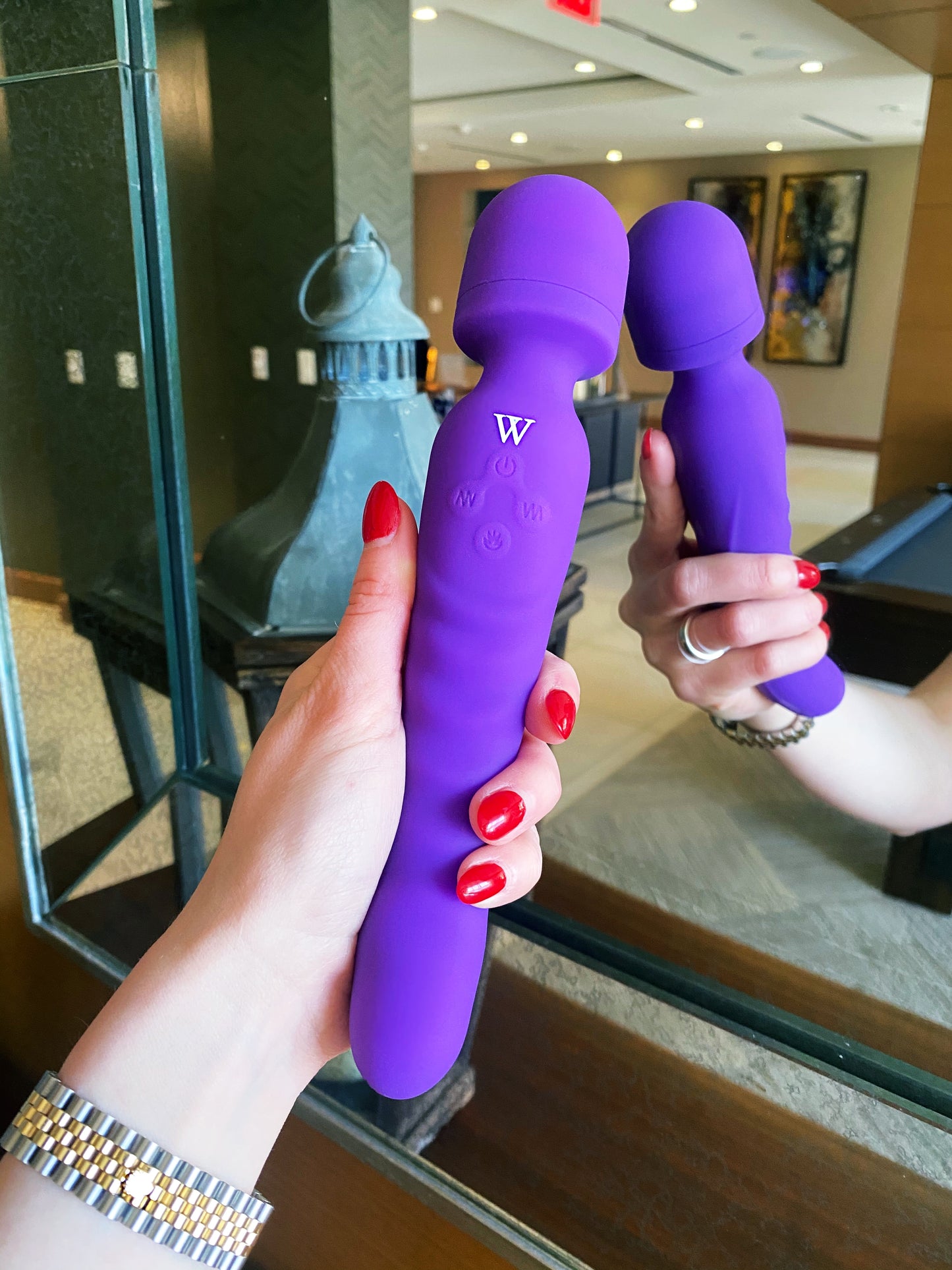 Venus Dual-Head Wand Vibrator/Soft Dildo X Drusilla - Magic Tongue Vibrator